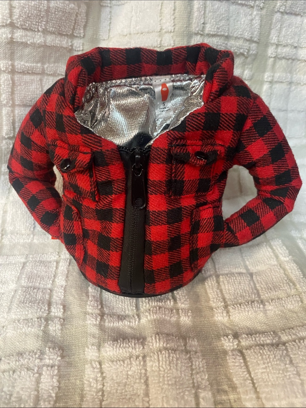 Puffin Lumberjack Flannel Insulated Can Cooler 16oz